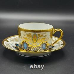 Haviland et Parlon Limogeshand panted with goldset of 5 Tea cups w saucers new