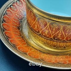 Haviland et Parlon Limogeshand panted with goldset of 5 Tea cups w saucers new