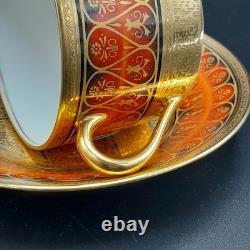 Haviland et Parlon Limogeshand panted with goldset of 5 Tea cups w saucers new