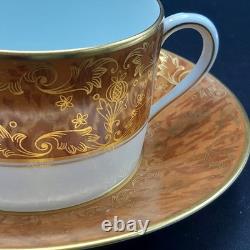 Haviland et Parlon Limogeshand panted with goldset of 5 Tea cups w saucers new