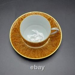 Haviland et Parlon Limogeshand panted with goldset of 5 Tea cups w saucers new