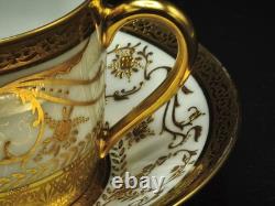 Haviland et Parlon Limogeshand panted with goldset of 5 Tea cups w saucers new