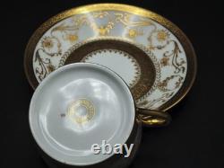 Haviland et Parlon Limogeshand panted with goldset of 5 Tea cups w saucers new