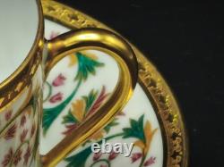 Haviland et Parlon Limogeshand panted with goldset of 5 Tea cups w saucers new