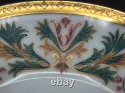 Haviland et Parlon Limogeshand panted with goldset of 5 Tea cups w saucers new