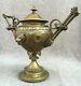 Heavy Antique French Napoleon Iii Incense Burner Cup 19th Century Bronze Lions