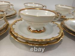 Heinrich & Co Selb Bavaria Fanny Gibler Cups Saucers Side Plates Set of 6 Trios
