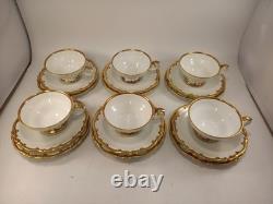 Heinrich & Co Selb Bavaria Fanny Gibler Cups Saucers Side Plates Set of 6 Trios
