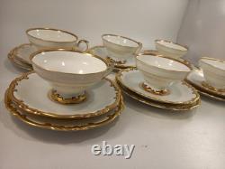 Heinrich & Co Selb Bavaria Fanny Gibler Cups Saucers Side Plates Set of 6 Trios
