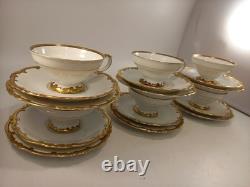 Heinrich & Co Selb Bavaria Fanny Gibler Cups Saucers Side Plates Set of 6 Trios