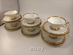 Heinrich & Co Selb Bavaria Fanny Gibler Cups Saucers Side Plates Set of 6 Trios