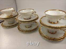 Heinrich & Co Selb Bavaria Fanny Gibler Cups Saucers Side Plates Set of 6 Trios
