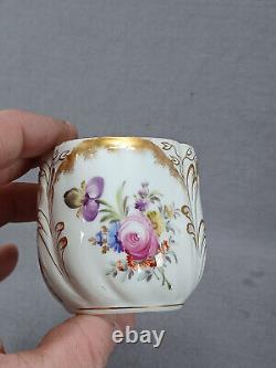 Helena Wolfsohn Dresden Hand Painted Floral & Gold Scrollwork Cup & Saucer A