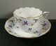 Herend Blue Garland Cup And Saucer Set Gold Rim Hungary 711