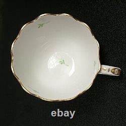 Herend Blue Garland Cup and Saucer Set Gold Rim Hungary 711