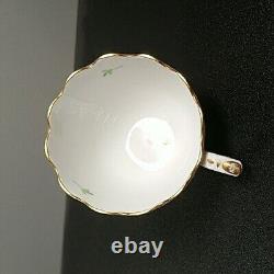 Herend Blue Garland Cup and Saucer Set Gold Rim Hungary 711