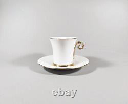 Herend, Gold & White (qh-or) Coffee Cup & Saucer, Handpainted Porcelain! (i220)