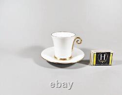 Herend, Gold & White (qh-or) Espresso Cup & Saucer, Handpainted Porcelain! (i221)