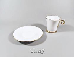 Herend, Gold & White (qh-or) Espresso Cup & Saucer, Handpainted Porcelain! (i221)
