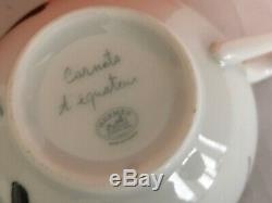 Hermès Carnets d' Equateur Birds Gold Trim Tea Cup Dinner Coffee Fine Porcelain