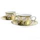 Hermes Guadalquivir Gold Porcelain Cup Saucer 2 Set Dinnerware Tableware