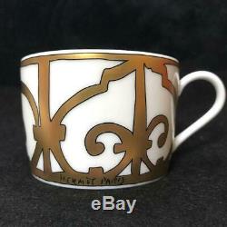 Hermes Porcelain Guadalquivir Gold Coffee Cup Saucer Tableware Ornament Auth New