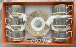 Hermes Six-piece set of coffee cups