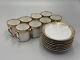 Hertel Jacob Bavaria Germany White Gold Greek Key Rim Cups And Saucers Set Of 8