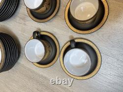 Hornsea Retro Vintage Midas Set of 8 Coffee/Tea Cups Saucers Plates Gold Brown Hornsea Retro Vintage Midas Set of 8 Coffee/Tea Cups Saucers Plates Gold Brown