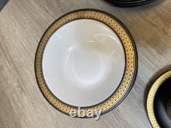 Hornsea Retro Vintage Midas Set of 8 Coffee/Tea Cups Saucers Plates Gold Brown