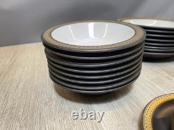 Hornsea Retro Vintage Midas Set of 8 Coffee/Tea Cups Saucers Plates Gold Brown