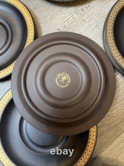 Hornsea Retro Vintage Midas Set of 8 Coffee/Tea Cups Saucers Plates Gold Brown