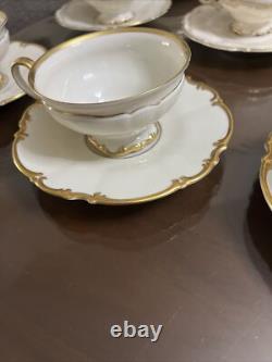 Hutschenreuther Bavaria LHS Gold Trim Antique Cups Saucers Set 8 2cups extra