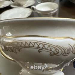 Hutschenreuther Bavaria LHS Gold Trim Antique Cups Saucers Set 8 2cups extra
