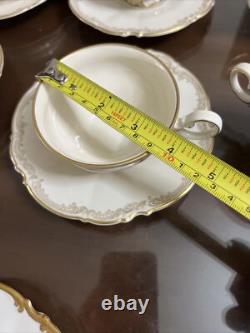 Hutschenreuther Bavaria LHS Gold Trim Antique Cups Saucers Set 8 2cups extra