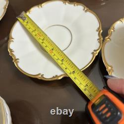 Hutschenreuther Bavaria LHS Gold Trim Antique Cups Saucers Set 8 2cups extra