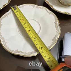 Hutschenreuther Bavaria LHS Gold Trim Antique Cups Saucers Set 8 2cups extra