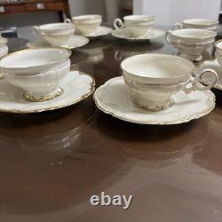 Hutschenreuther Bavaria LHS Gold Trim Antique Cups Saucers Set 8 2cups extra