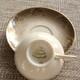 Hutschenreuther Bavaria Porcelain Tea Cup & Saucer Set Floral Grey Gold