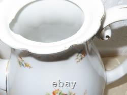 Hutschenreuther Coffee Cups + Saucers + Cake Plates Gold/Flower Decor 12 Piece