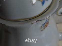 Hutschenreuther Coffee Cups + Saucers + Cake Plates Gold/Flower Decor 12 Piece