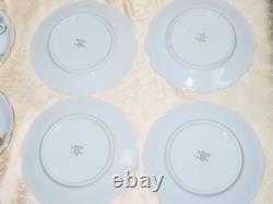 Hutschenreuther Coffee Cups + Saucers + Cake Plates Gold/Flower Decor 12 Piece