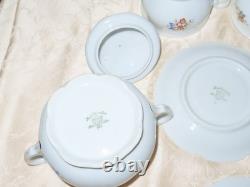 Hutschenreuther Coffee Cups + Saucers + Cake Plates Gold/Flower Decor 12 Piece