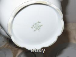 Hutschenreuther Coffee Cups + Saucers + Cake Plates Gold/Flower Decor 12 Piece