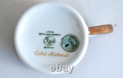 Hutschenreuther Lucrene'echt Kobalt' Demitasse Set 6 Cups & Saucers
