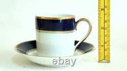 Hutschenreuther Lucrene'echt Kobalt' Demitasse Set 6 Cups & Saucers