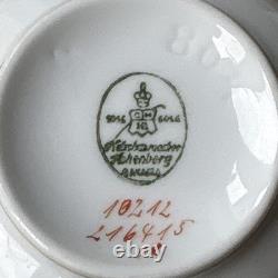 Hutschenreuther Selb Bavaria Porcelain Teacup/ Saucer 18 pc Set White/Gold Decor
