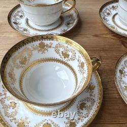 Hutschenreuther Selb Bavaria Porcelain Teacup/ Saucer 18 pc Set White/Gold Decor