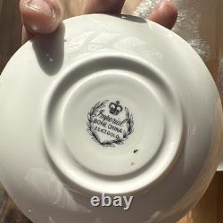 Imperial Bone China 22K Gold Floral Tea Cup & Saucer Set, Pink Rose