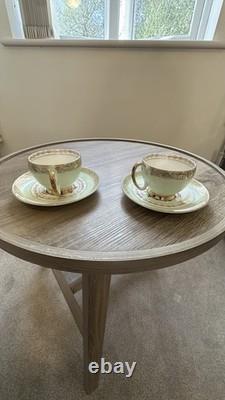 Imperial Bone China 22kt Gold Vintage Cups And Plates 2x Set